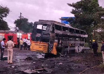 ناسک: لگژری بس میں آگ لگی،11اموات