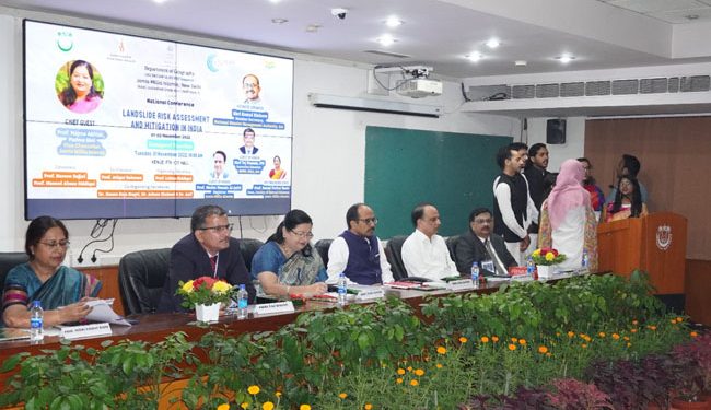 لینڈ سلائیڈ کے خطرے سے متعلق موضوع پر جامعہ ملیہ اسلامیہ میں قومی کانفرنس