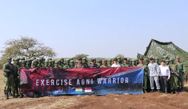 سنگا پوراور ہندوستان کی مشترکہ فوجی مشق”اگنی واریر”اختتام پذیر