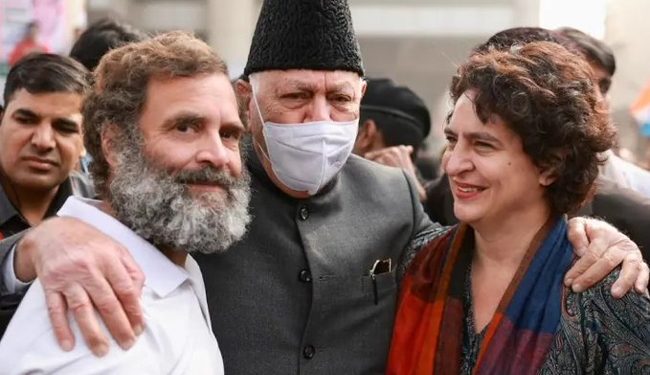 ڈاکٹر فاروق عبداللہ کی ”بھارت جوڑو یاترا “میں شرکت