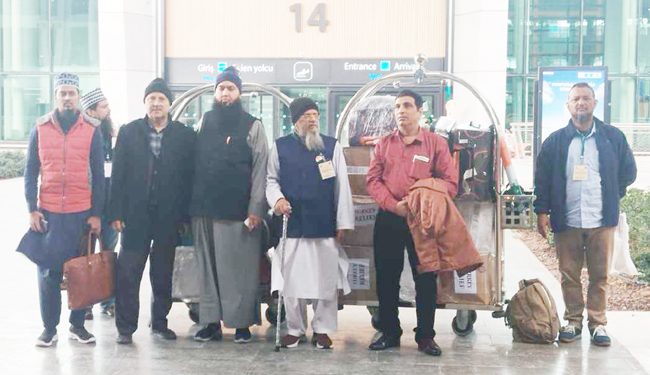 6 رکنی ہندوستانی وفد امدادی اشیاء کے ساتھ استنبول پہنچا