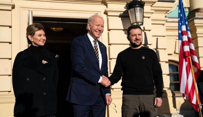 امریکی صدر اچانک یوکرین پہنچ گئے