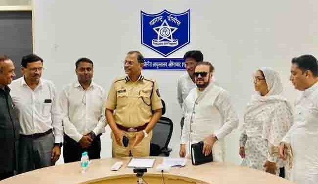 اورنگ آباد :پولس کمشنر سے ابوعاصم اعظمی کی ملاقات