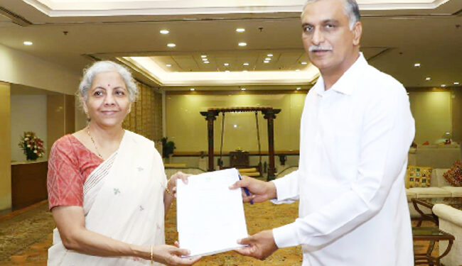 تلنگانہ کے وزیرمالیات کی مرکزی وزیرخزانہ سے ملاقات