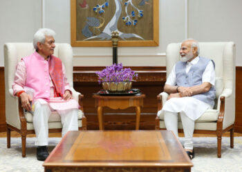 کشمیر کے لیفٹیننٹ گورنرکی وزیر اعظم سے ملاقات