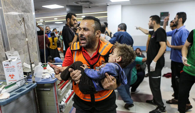 غزہ کے اسپتال پر اسرائیلی بمباری، 500 سے زائد افراد شہید