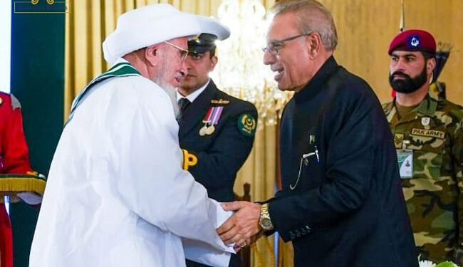 داوؤدی پیشوا سیدنا مفضل سیف الدین "نشان پاکستان”  سے سرفراز