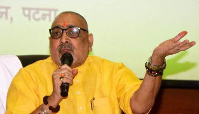 بہارمیں غیرقانونی مساجد اور مدارس کا سیلاب آگیا ہے: گری راج سنگھ