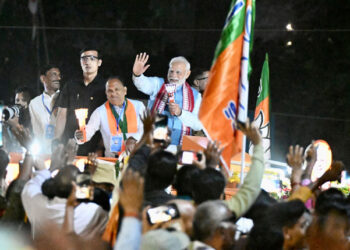 رانچی میں وزیر اعظم  کا روڈ شو